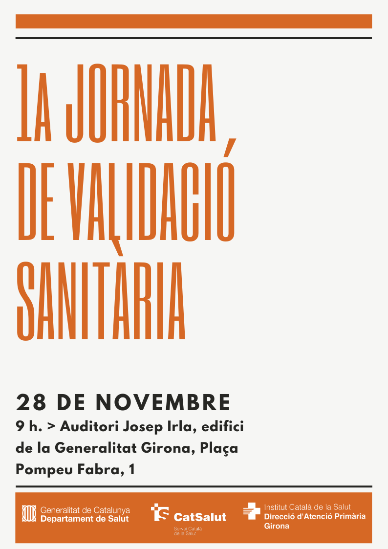 Programa de la 1ª Jornada de Validació Sanitària