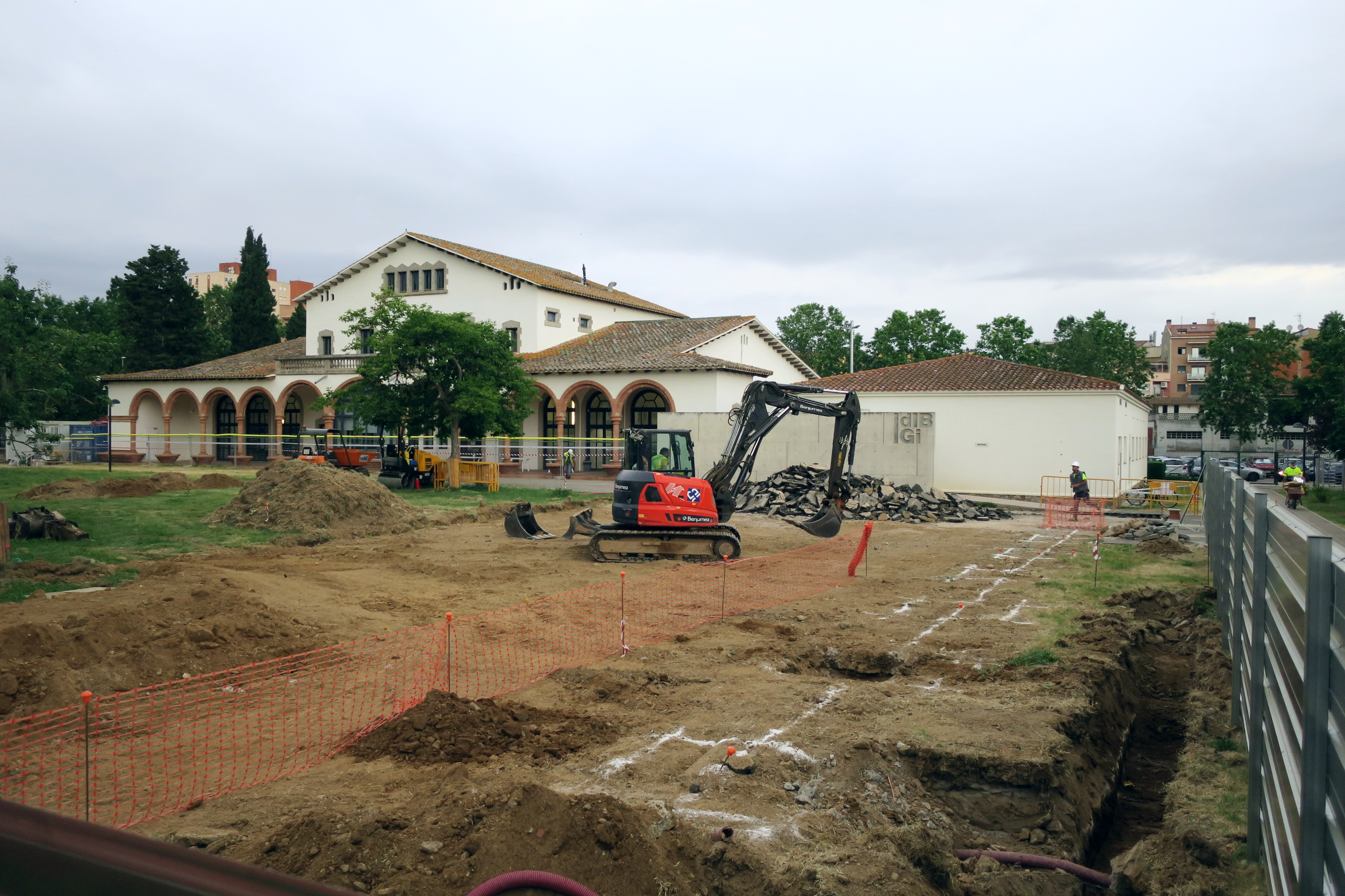 Obres al Parc Hospitalari Martí i Julià, a l'edifici Mancomunitat 2