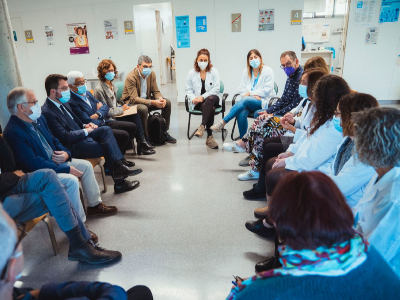 Reunió del president i el conseller amb els professionals del CAP