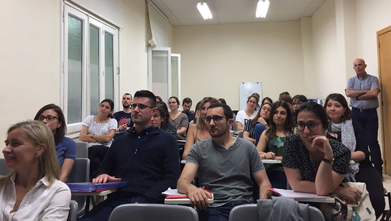 Foto de la presentació de la Jornada d’Acollida a l’Hospital Universitari