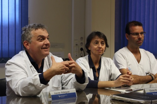 D'esquerra a dreta, el Dr. Aldeguer, la Dra. Padura i el Dr. Busquets