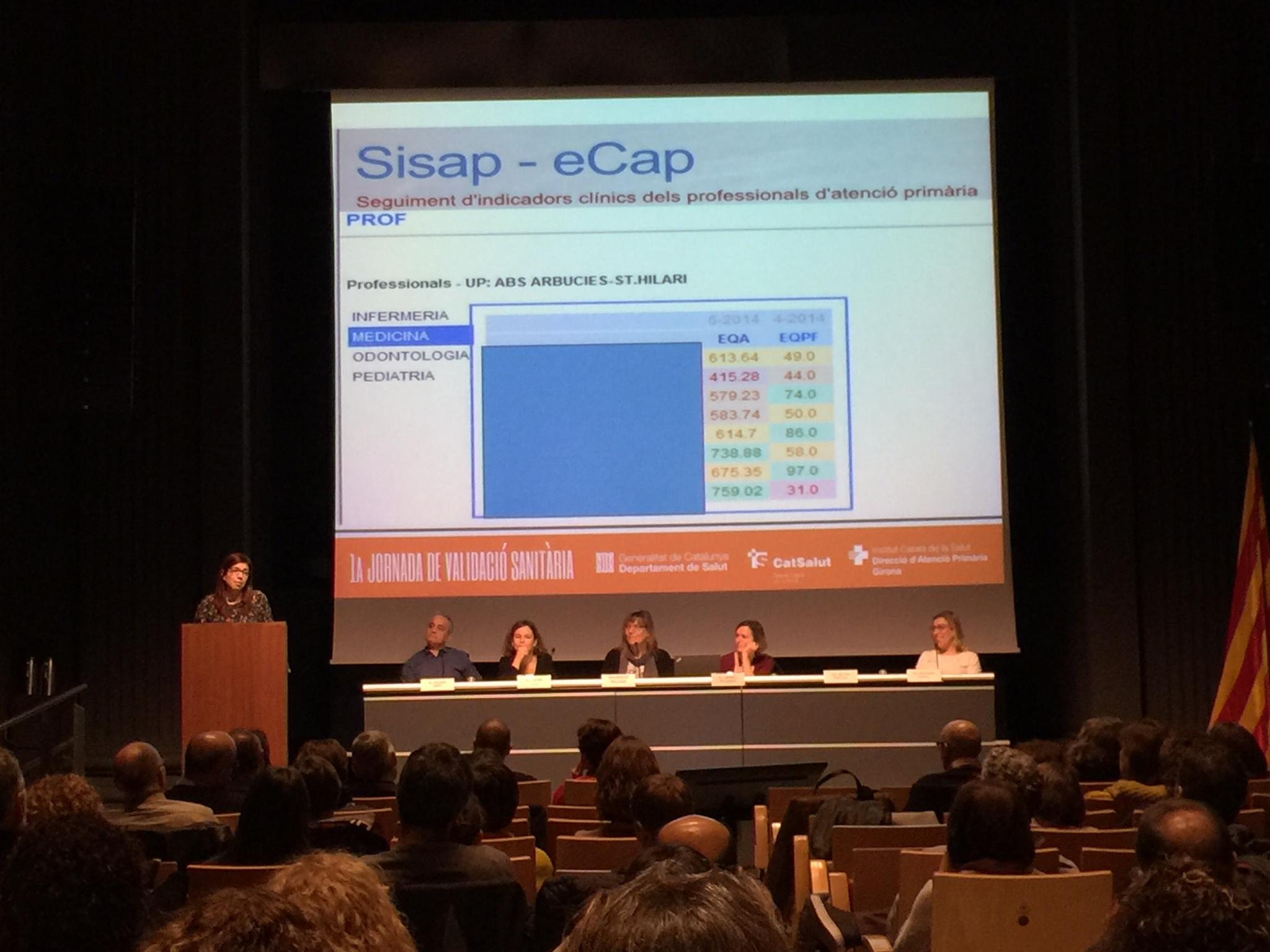 Taula amb ponents a la 1ª Jornada de Validació Sanitària