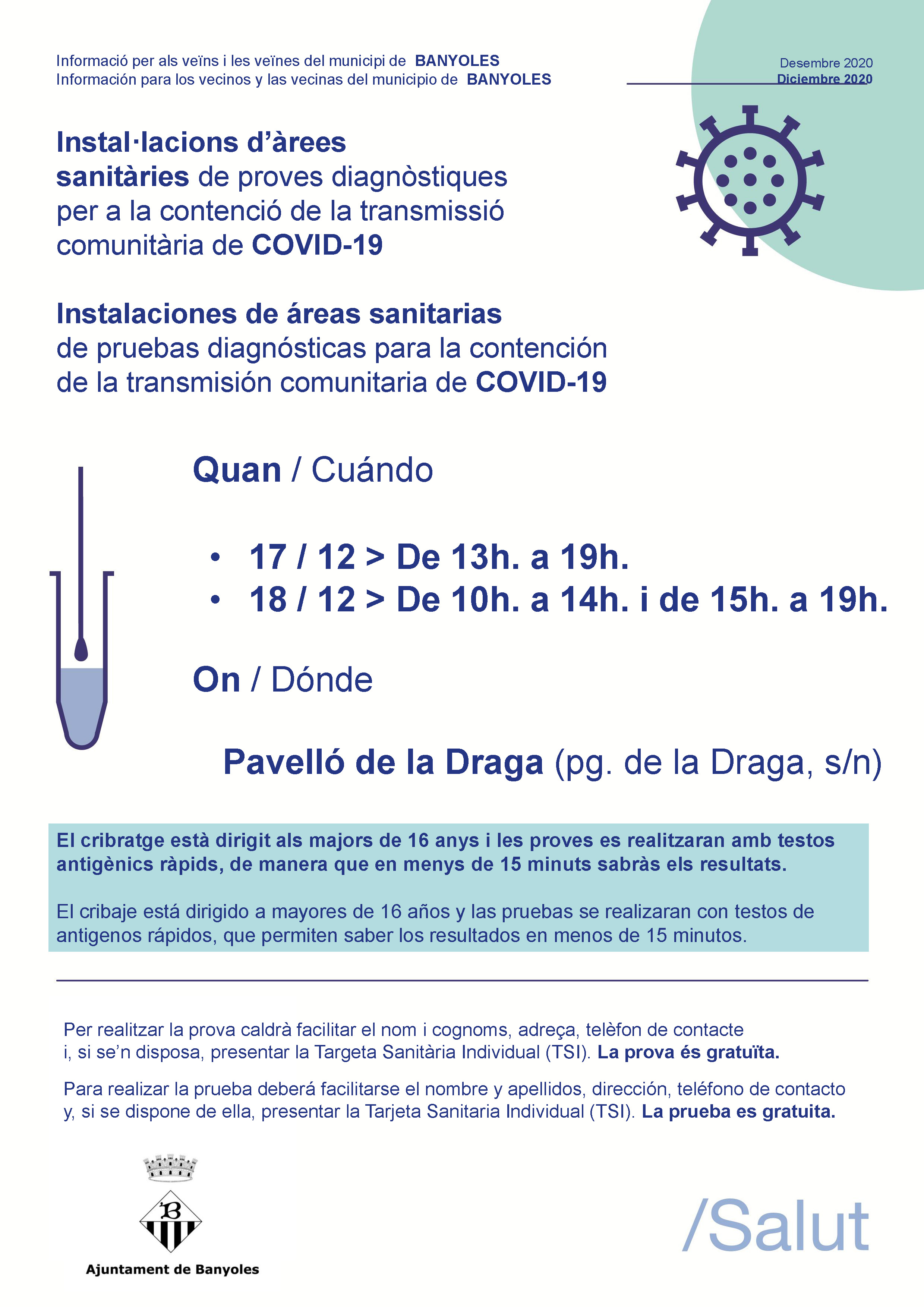 cartell informatiu del cribratge de Banyoles