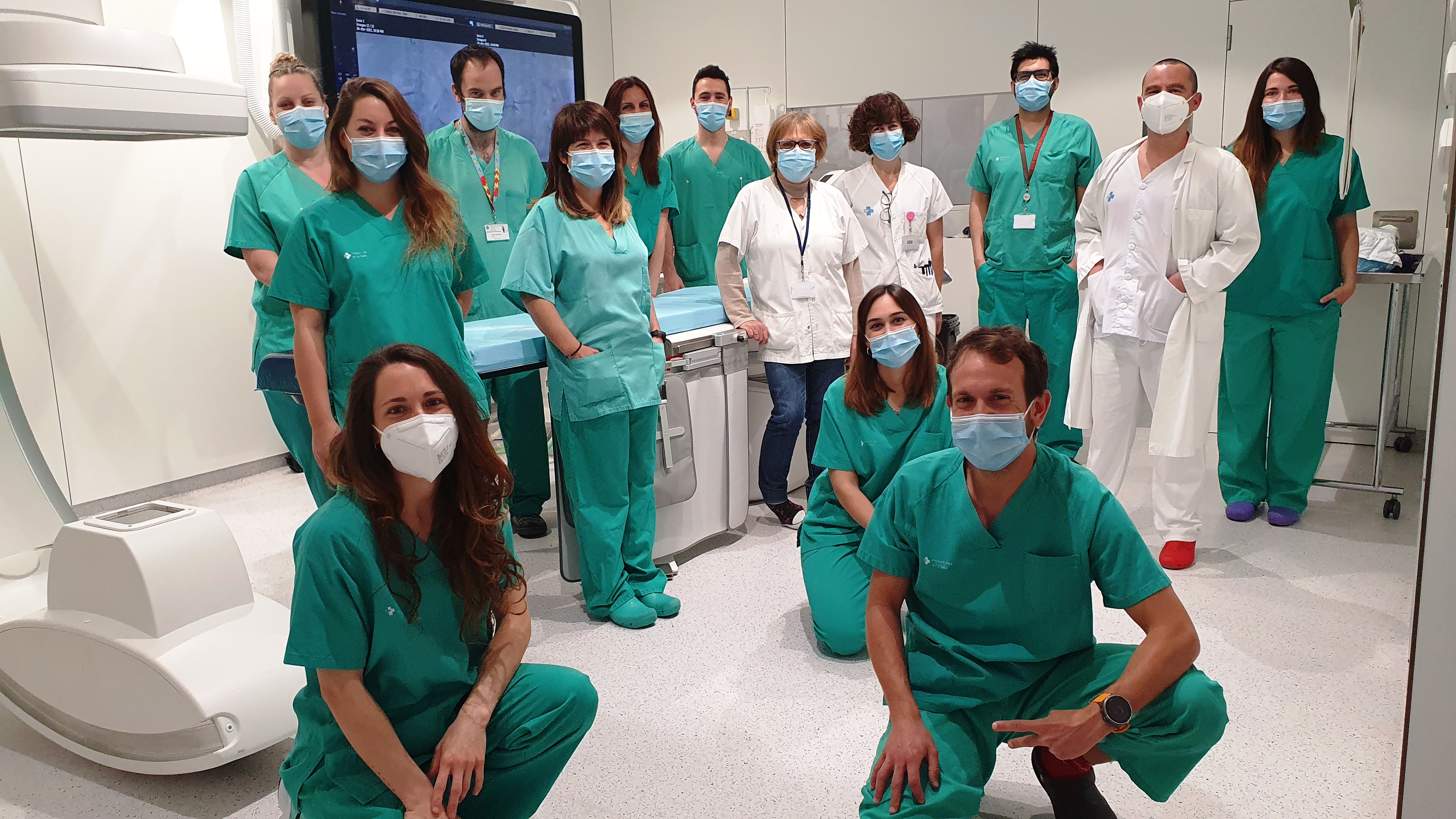 L'equip de professionals que duen a terme la radiologia intervencionista