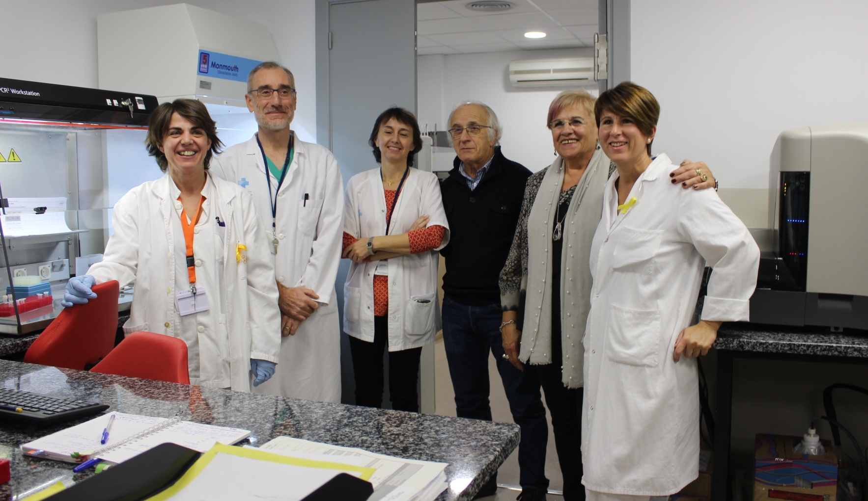 Representants del servei d'Anatomia Patològica, Hospital Trueta i Oncolliga