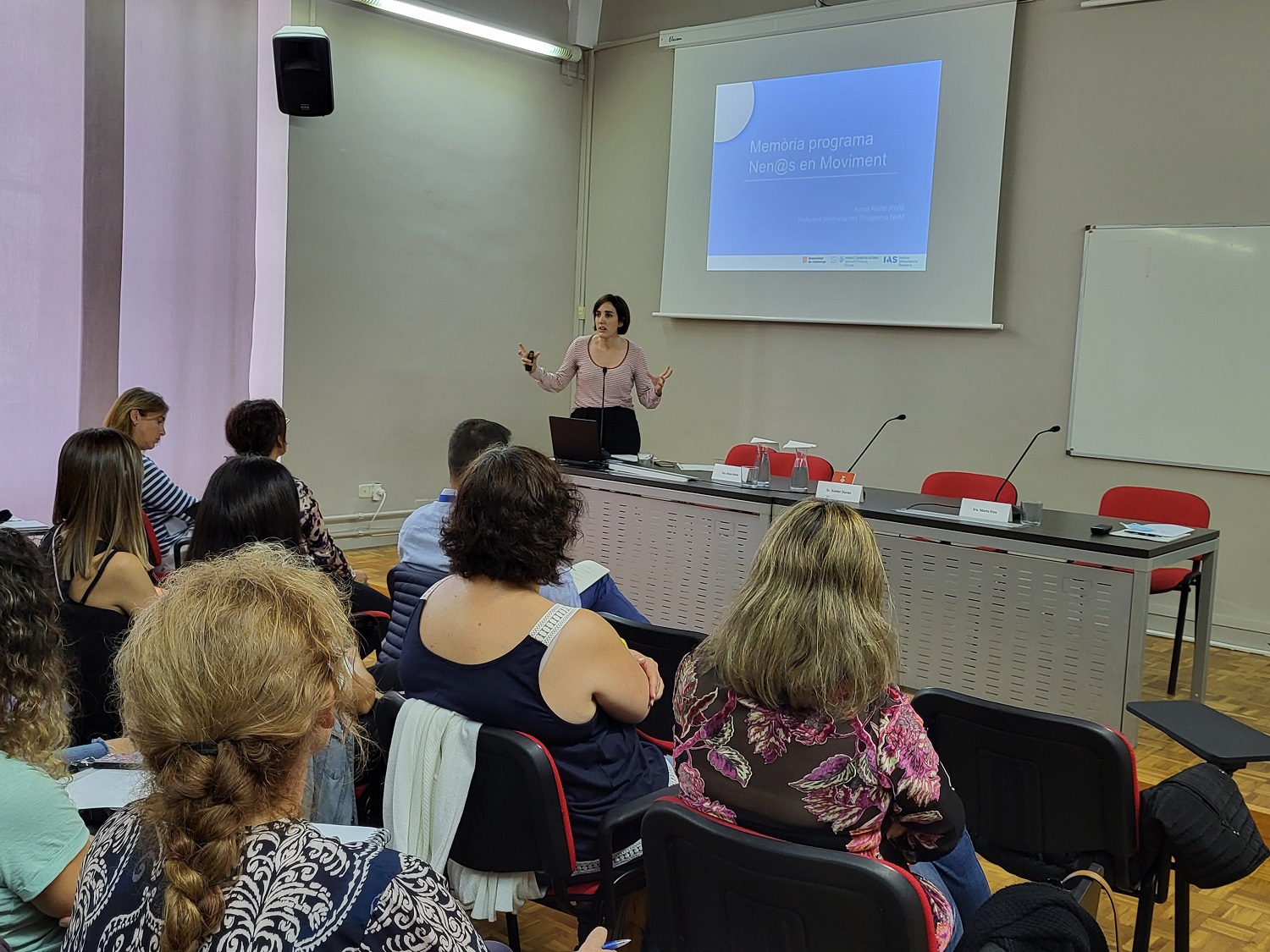 Un moment de la jornada, durant la presentació de l'Anna Reñé.