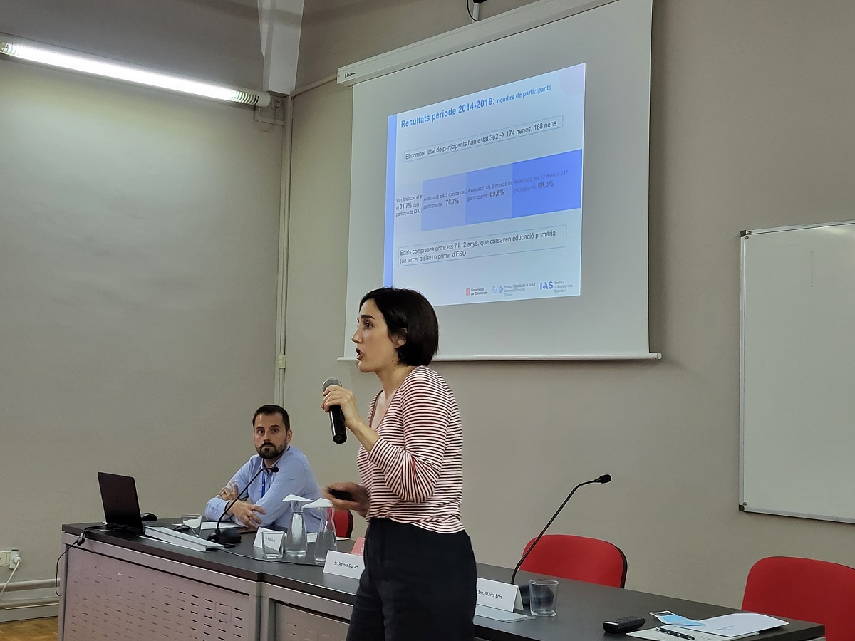 Un moment de la jornada, durant la presentació de l'Anna Reñé.