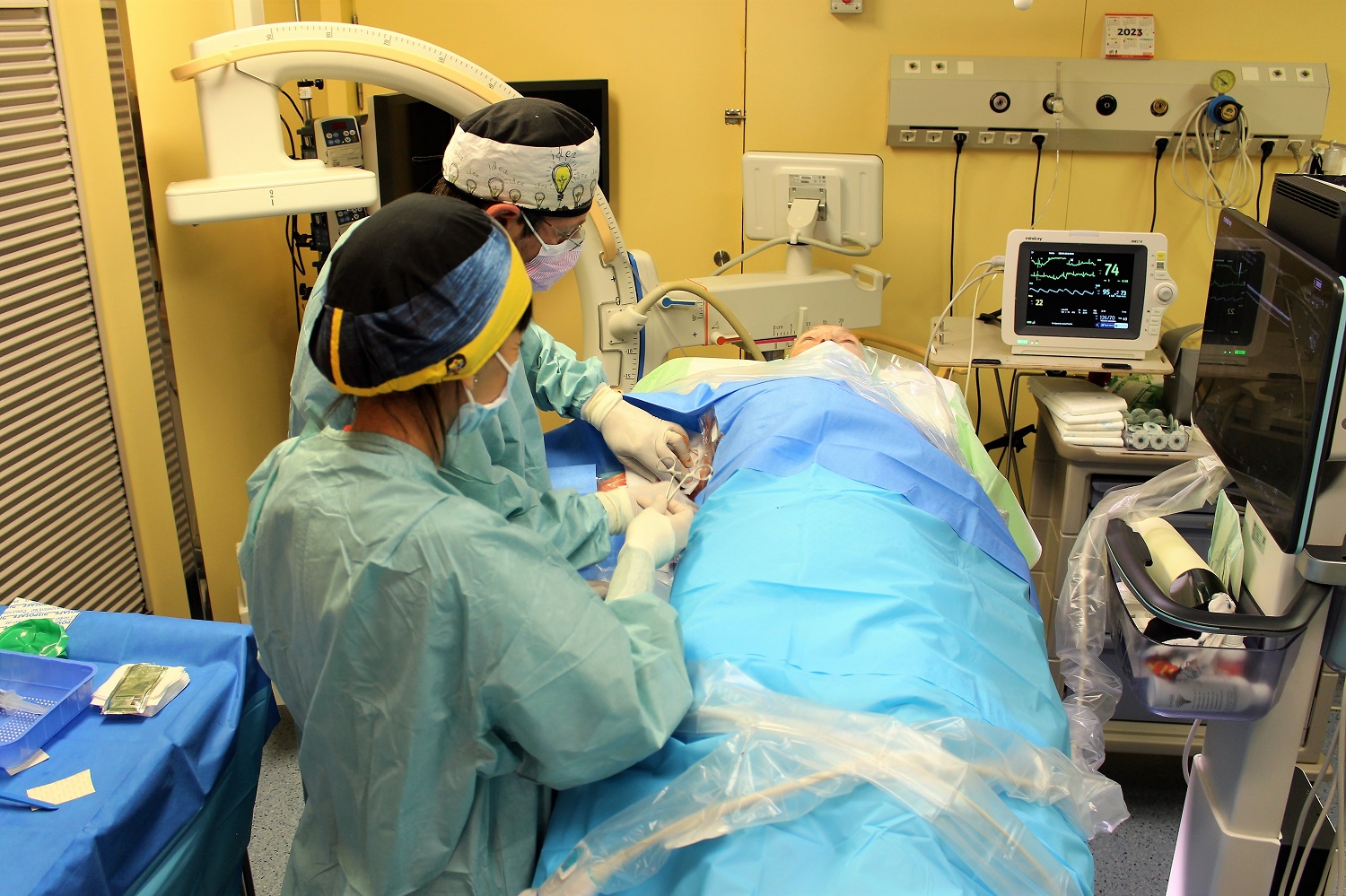 L'Equip d'Infusió i Accessos Vasculars durant un procediment.