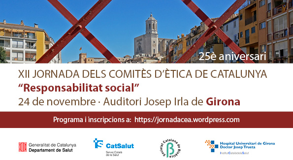 Cartell XII Jornada dels Comitès de Bioètica de Catalunya, organitzada pel CEA del Trueta