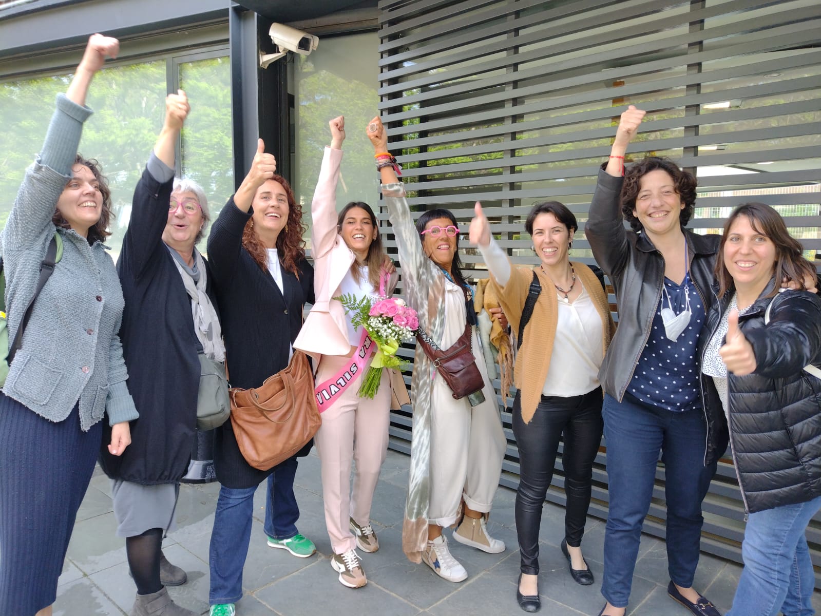 La Sílcia Álvarez amb part de les seves companyes a l'Equip d'Atenció Primària Taialà-Girona