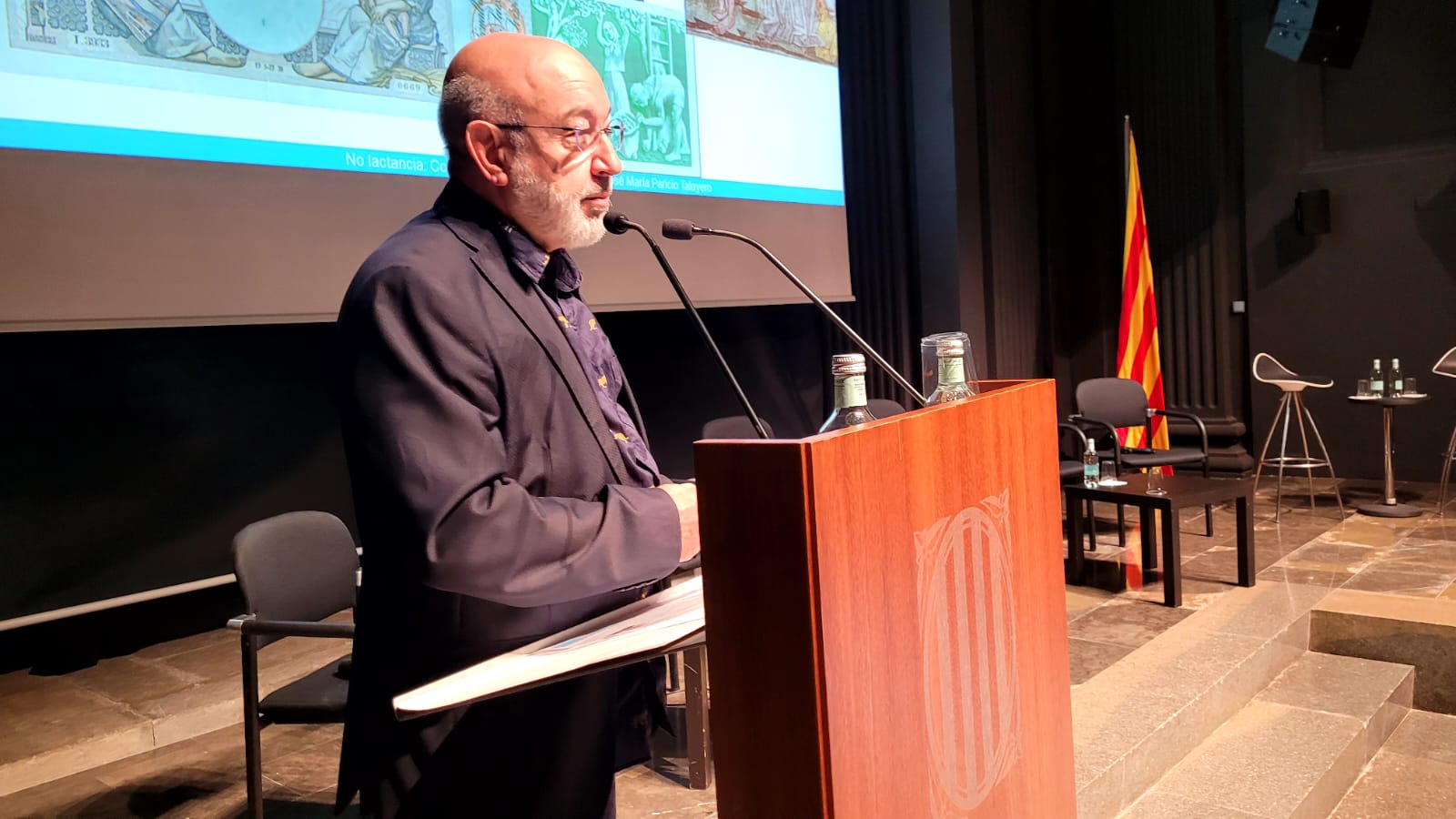 Un moment de conferència inaugural de la I Jornada de Lactància Materna de Girona