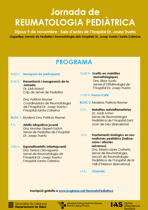 Programa Jornada de Reumatologia Pediàtrica