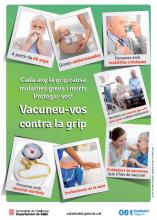 Cartell campanya de vacunació contra la grip