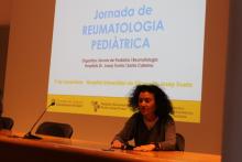 Foto de la Dra. Patrícia Reyner durant la presentació inaugural de la Jornada