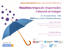 Cartell Conferència: Malalties tropicals importades i l'atenció al viatger