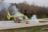 Simulacre a l'helisuperfície de l'Hospital Trueta