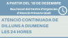 Cartell nou horari Güell que atendrà les urgències les 24 hores a partir del 18 de desembre 